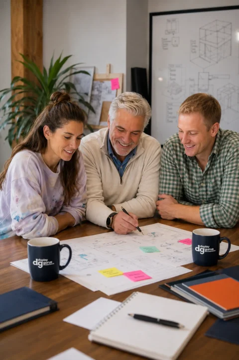 Display Gurus Team planning a project